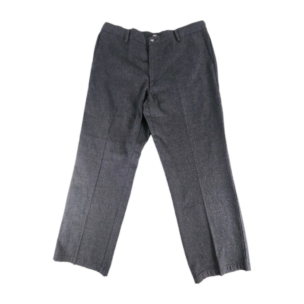 DOCKERS Men's D2 Signature Khaki Flat front Gray Striped Pants 36X28 Classic EUC